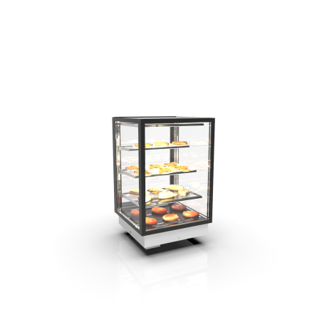 Vitrine Chaleur S&egrave;che Encastrable Blanche, 3 &Eacute;tag&egrave;res, DP60-80C - SAYL
