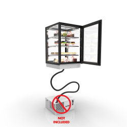Vitrine R&eacute;frig&eacute;r&eacute;e DP60-80RZA avec Unit&eacute; D&eacute;port&eacute;e, Blanche - SAYL