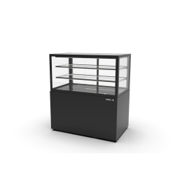Vitrine R&eacute;frig&eacute;r&eacute;e Verticale Neutre Noire avec Portes Coulissantes et 2 &Eacute;tag&egrave;res - SKU IN100/50-110N -B- - SAYL