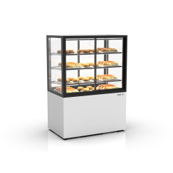 Vitrine Verticale Chaleur S&egrave;che Blanche, Portes Coulissantes, 3 &Eacute;tag&egrave;res, 600x1000x1400mm - IN100/80-140CA - SAYL