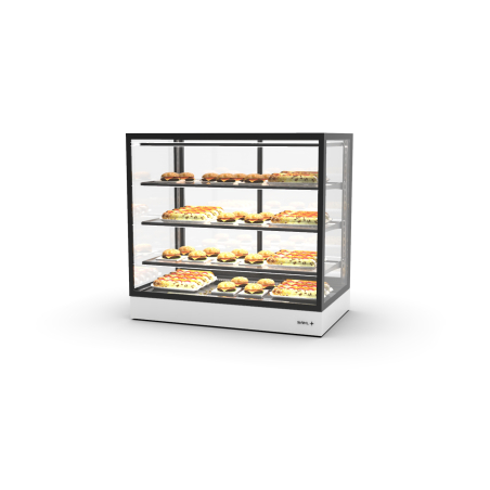 Vitrine Chauffante S&egrave;che Blanche 3 &Eacute;tag&egrave;res R&eacute;glables IN100-90C - SAYL