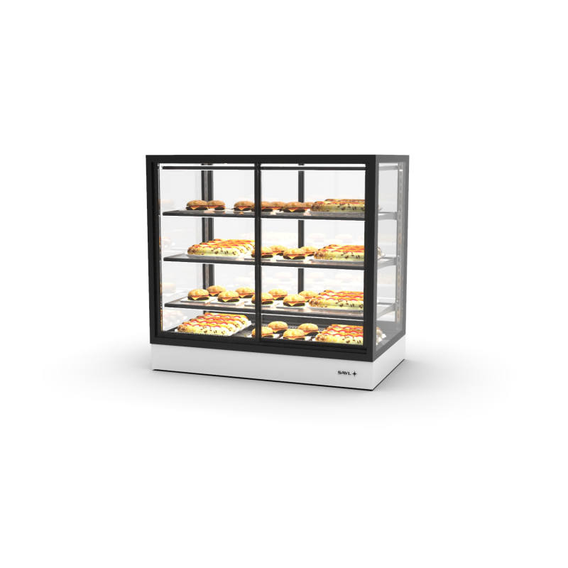 Vitrine Chauffante S&egrave;che Blanche - 3 &Eacute;tag&egrave;res R&eacute;glables - IN100-90CA - SAYL