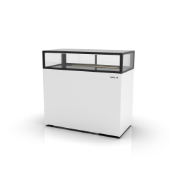 Vitrine Verticale Neutre Blanche Portes Coulissantes IN120/20-115N - SAYL