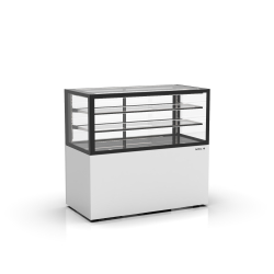 Vitrine verticale neutre blanche avec portes coulissantes IN120/50-110N - SAYL