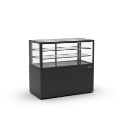 Vitrine verticale neutre noire avec portes coulissantes IN120/50-110N -B- - SAYL
