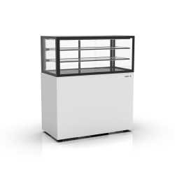 Vitrine verticale neutre blanche avec portes coulissantes IN120/50-140N - SAYL