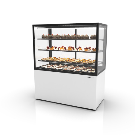 Vitrine verticale r&eacute;frig&eacute;r&eacute;e blanche 3 &eacute;tag&egrave;res - IN120/80-140 - SAYL