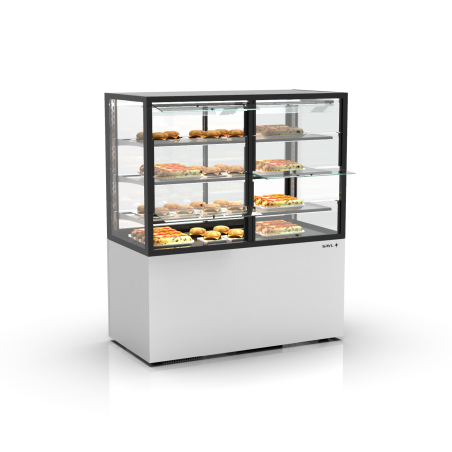 Vitrine verticale chaleur s&egrave;che 3 &eacute;tag&egrave;res r&eacute;glables - IN120/80-140CS - SAYL