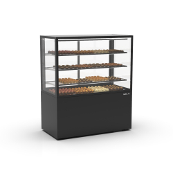 Vitrine r&eacute;frig&eacute;r&eacute;e verticale noire contr&ocirc;le humidit&eacute; 3 &eacute;tag&egrave;res - IN120/80-140H -B- - SAYL