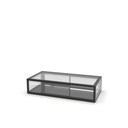 Vitrine neutre r&eacute;frig&eacute;r&eacute;e, portes coulissantes, 3 &eacute;tag&egrave;res r&eacute;glables - IN120-20N - SAYL