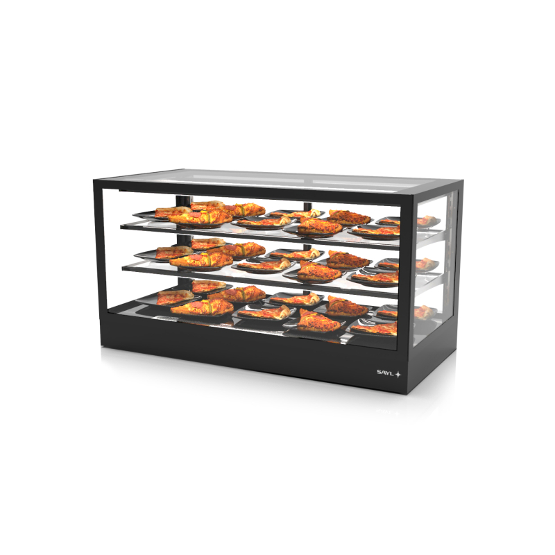 Vitrine Chauffante S&egrave;che IN12 Noire 0-60&deg;C 2 &Eacute;tag&egrave;res - IN120-60C -B- - SAYL