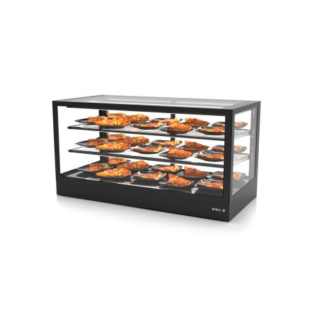Vitrine Chauffante S&egrave;che IN12 Noire 0-60&deg;C 2 &Eacute;tag&egrave;res - IN120-60C -B- - SAYL