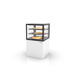 Vitrine Verticale Chaleur S&egrave;che Blanche, Portes Coulissantes, 2 &Eacute;tag&egrave;res - IN60/50-110C - SAYL