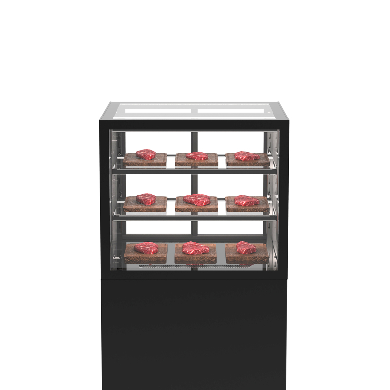 Vitrine R&eacute;frig&eacute;r&eacute;e Verticale avec Contr&ocirc;le d'Humidit&eacute; Noir IN60/50-110H -B- - SAYL