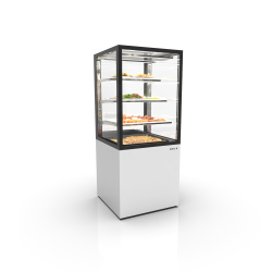 Vitrine verticale &agrave; chaleur s&egrave;che, blanche, avec 3 &eacute;tag&egrave;res r&eacute;glables - SKU IN60/80-140C - SAYL