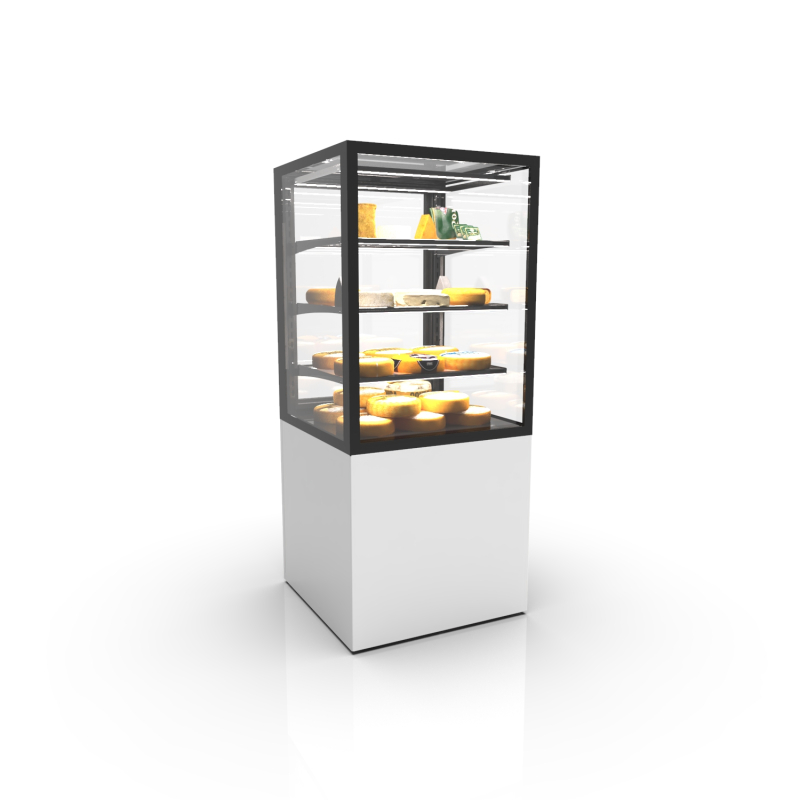 Vitrine r&eacute;frig&eacute;r&eacute;e verticale, contr&ocirc;le d'humidit&eacute;, 3 &eacute;tag&egrave;res, Blanche, IN60/80-140H - SAYL