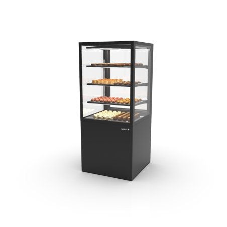 Vitrine r&eacute;frig&eacute;r&eacute;e verticale noire avec contr&ocirc;le d'humidit&eacute; - IN60/80-140H -B- - SAYL