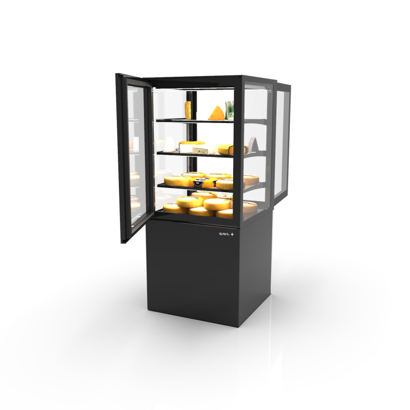 Vitrine r&eacute;frig&eacute;r&eacute;e verticale avec contr&ocirc;le d'humidit&eacute; IN60/80-140HA -B- - SAYL