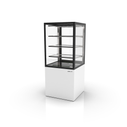 Vitrine verticale neutre blanche 3 &eacute;tag&egrave;res r&eacute;glables - IN60/80-140N - SAYL