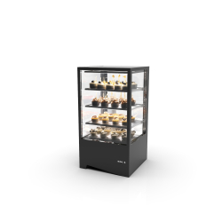 Vitrine r&eacute;frig&eacute;r&eacute;e noire avec portes arri&egrave;re IN60-115 -B- - SAYL