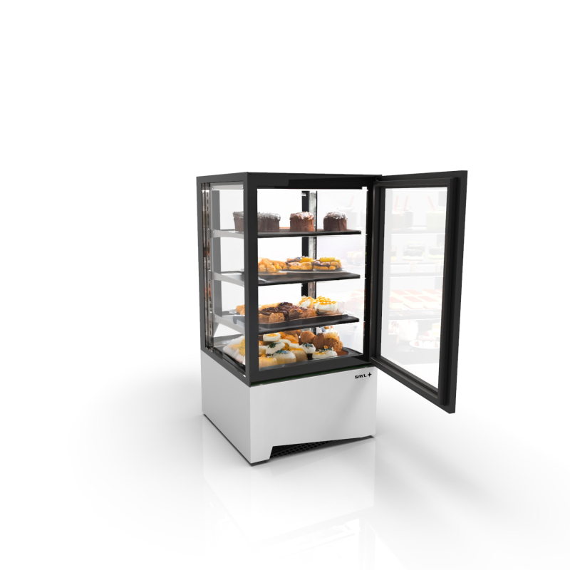 Vitrine r&eacute;frig&eacute;r&eacute;e 115cm blanche avec portes coulissantes IN60-115A - SAYL