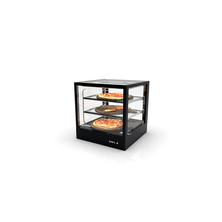 Vitrine chauffante s&egrave;che blanche avec 2 &eacute;tag&egrave;res IN60-60CG - SAYL
