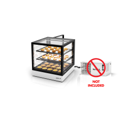 Vitrine R&eacute;frig&eacute;r&eacute;e D&eacute;port&eacute;e Blanche 600x600x650mm avec Portes Coulissantes, 2 &Eacute;tag&egrave;res - IN60-60RZ - SAYL