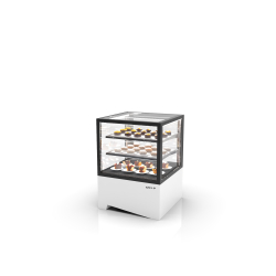 Vitrine r&eacute;frig&eacute;r&eacute;e professionnelle blanche avec portes arri&egrave;re IN60-85 - SAYL
