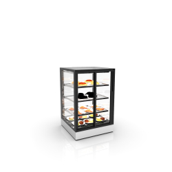 Vitrine R&eacute;frig&eacute;r&eacute;e Blanche avec T&eacute;l&eacute;commande et 3 &Eacute;tag&egrave;res R&eacute;glables IN60-90RAZ - SAYL
