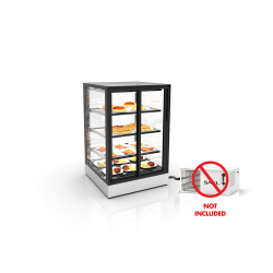 Vitrine r&eacute;frig&eacute;r&eacute;e professionnelle 60x60 cm portes coulissantes IN-60-90RZA - SAYL