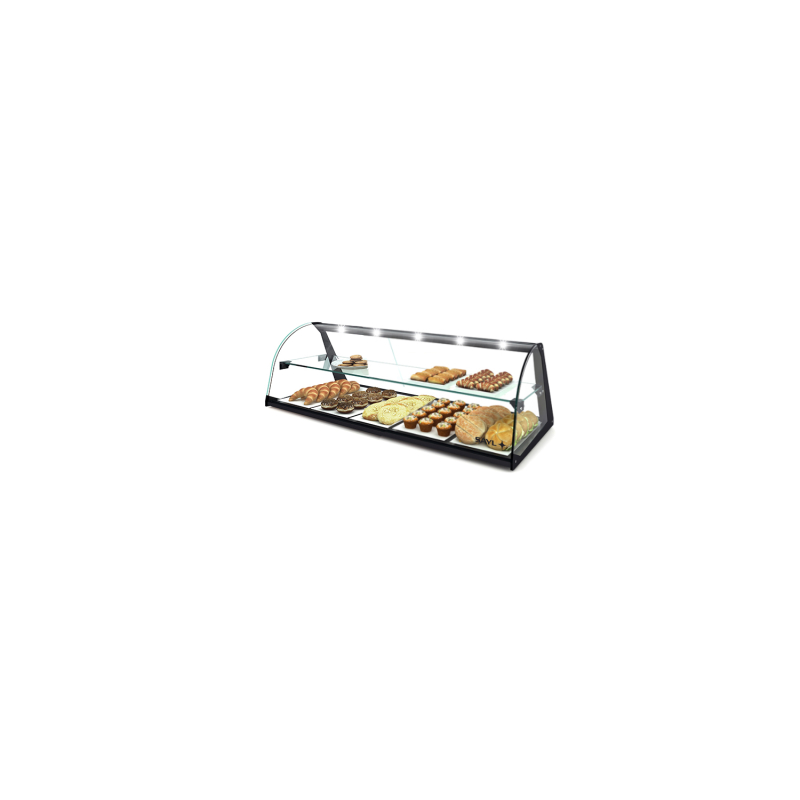 Vitrine de boulangerie neutre noire E24L - SAYL