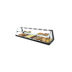Vitrine de Boulangerie Neutre Noire avec Portes Coulissantes, E26L - SAYL