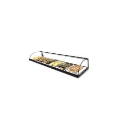 Vitrine de boulangerie neutre noire avec portes coulissantes - E6 - SAYL