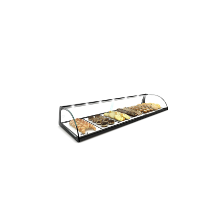 Vitrine Boulangerie Neutre Noire, Portes Coulissantes Arri&egrave;re - E6L - SAYL