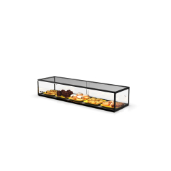 Vitrine de Boulangerie Neutre Noire EP20B, Portes Coulissantes Arri&egrave;re - SAYL