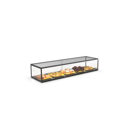 Vitrine Neutre de Boulangerie Noire, Portes Coulissantes Arri&egrave;re - EP20BL - SAYL