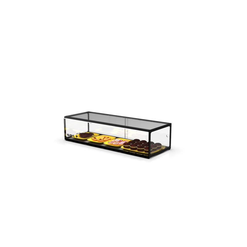 Vitrine Boulangerie Neutre Noire Portes Coulissantes EP20M - SAYL