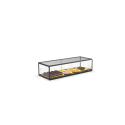 Vitrine Boulangerie Neutre Noire Portes Coulissantes Arri&egrave;re EP20ML - SAYL