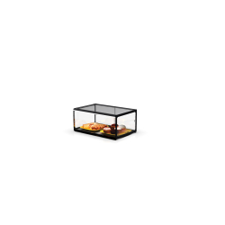 Vitrine Boulangerie Neutre Noire Portes Coulissantes Arri&egrave;re EP20S - SAYL