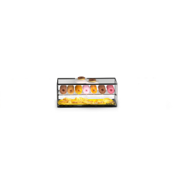 Vitrine Boulangerie Neutre Noire avec Portes Coulissantes, 1 &Eacute;tag&egrave;re - EP30ML - SAYL