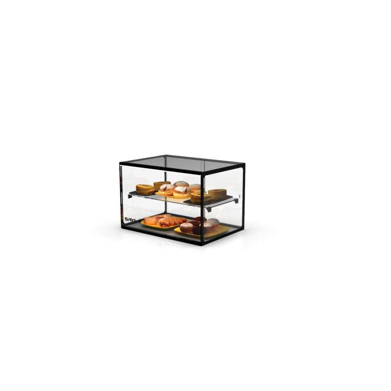Vitrine de boulangerie neutre noire avec portes coulissantes EP36S - SAYL