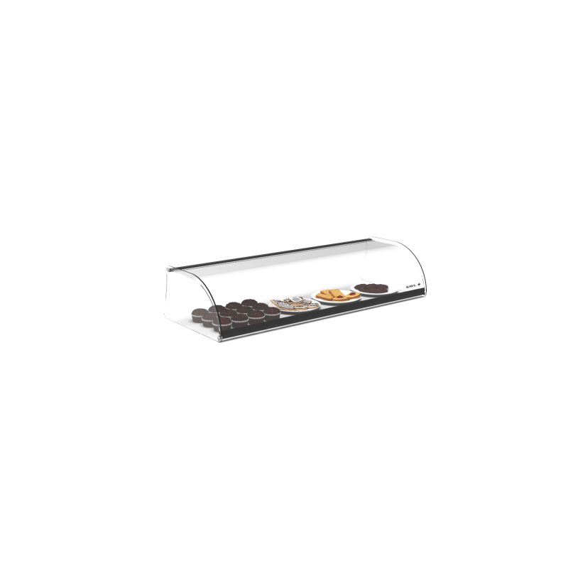 Vitrine Boulangerie Neutre Noire avec Portes Coulissantes Arri&egrave;re - ES4 - SAYL