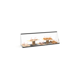 Vitrine de boulangerie neutre noire avec portes coulissantes ESR36-B - SAYL