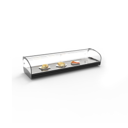 Vitrine Neutre R&eacute;glable Noire avec Portes Coulissantes Arri&egrave;re SK6-NE - SAYL