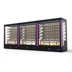 Vitrine r&eacute;frig&eacute;r&eacute;e semi-murale noire RGB 3 &eacute;tag&egrave;res r&eacute;glables PAK-RAC-W - SAYL