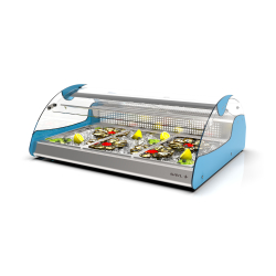 Vitrine r&eacute;frig&eacute;r&eacute;e statique pour viande/poisson bleue VX3-P - SAYL