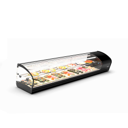 Vitrine r&eacute;frig&eacute;r&eacute;e statique double portes coulissantes noire SK28SP - SAYL