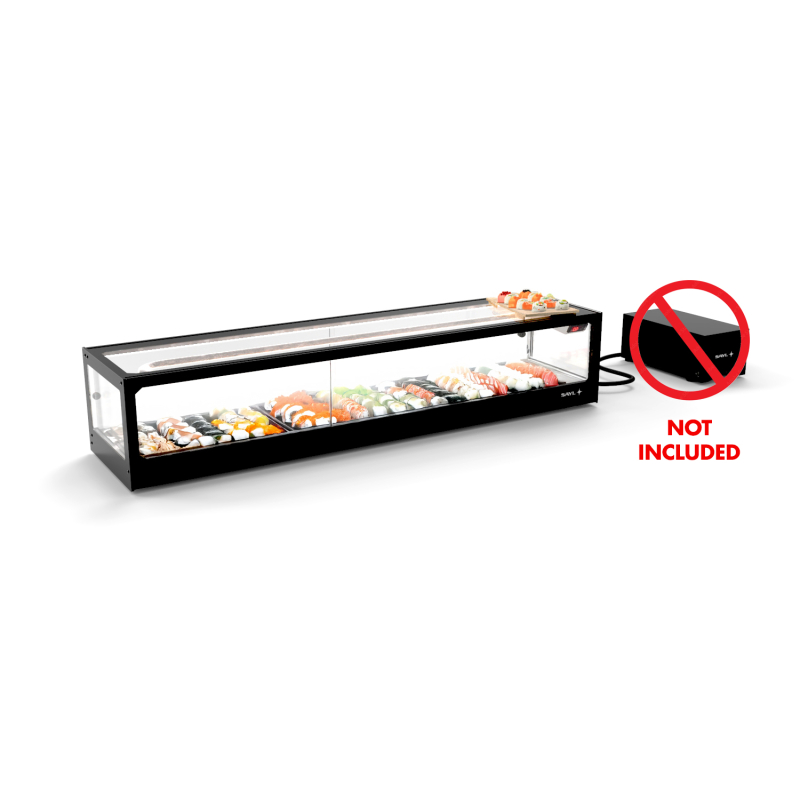 Vitrine r&eacute;frig&eacute;r&eacute;e statique double pour sushis VTLG8SGZP - SAYL