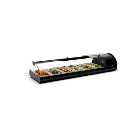 Vitrine R&eacute;frig&eacute;r&eacute;e Tapas Self-Service Noire S6N - SAYL