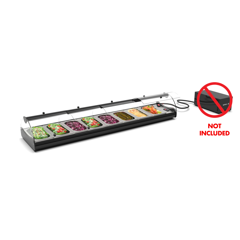 Vitrine r&eacute;frig&eacute;r&eacute;e statique libre-service noire S8GRPZ - SAYL